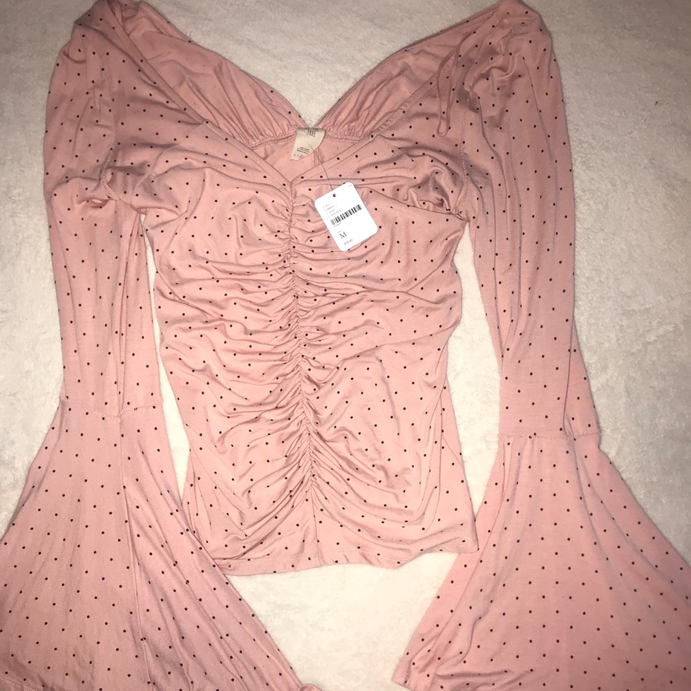 Free People Flare Sleeve Top